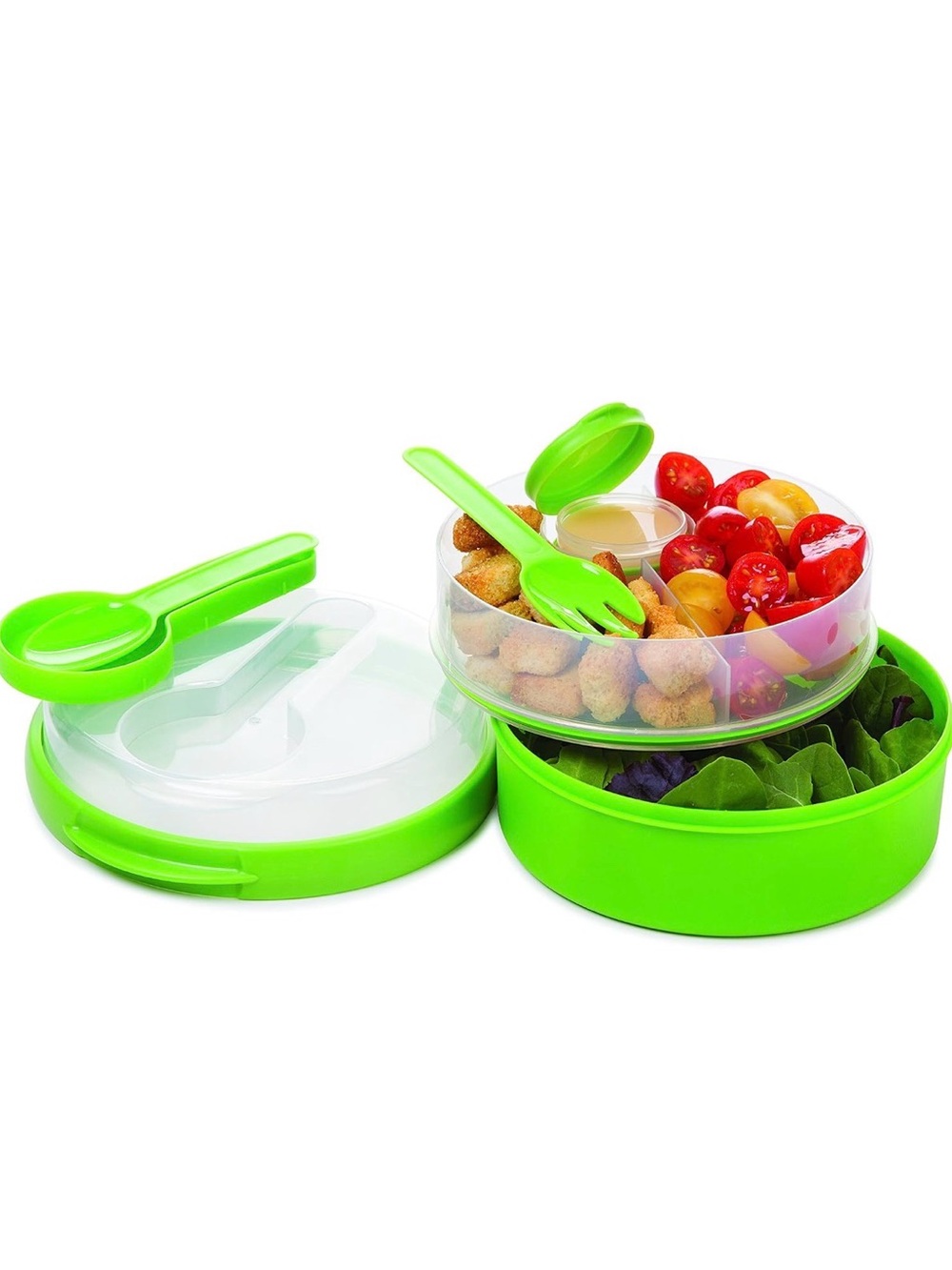 Progressive Prep Solutions Salad Lunch Containers Meal Prep Set of 2 Green